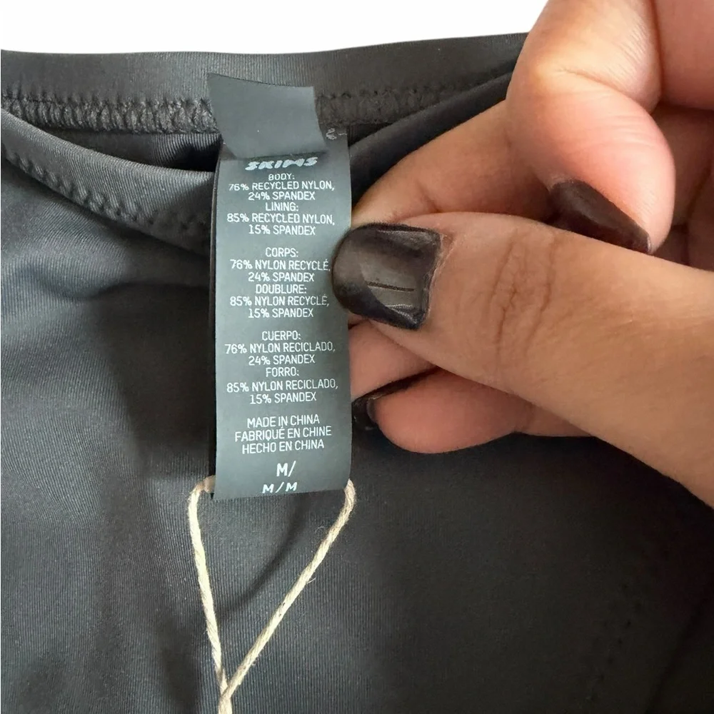 SKIMS Recycled Swim Mid Coverage Bottom – Gunmetal | Size M - Picture 3 of 5
